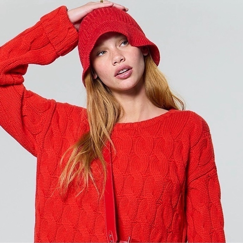 J.Crew Cotton Cable-Knit Side-Slit Crewneck Sweater Size S - M - Picture 12 of 17